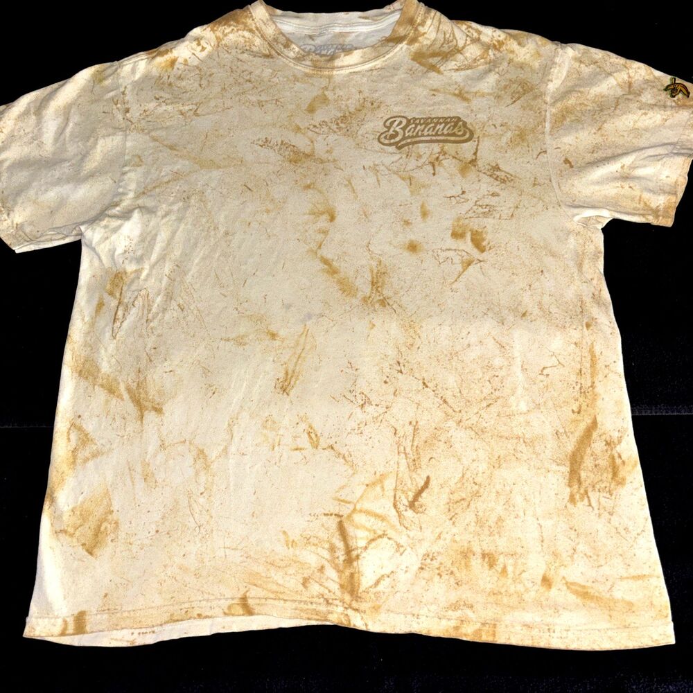 Rare Savannah Bananas 2023 Bleach Dye T-Shirt XL Vault Drop Script Logo Tie Dye